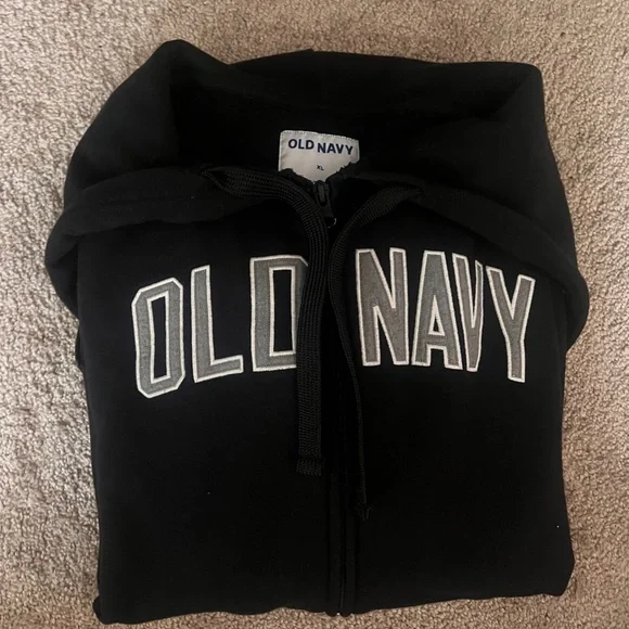 Old Navy Black Zip-Up Hoodie - Picture 3 of 4